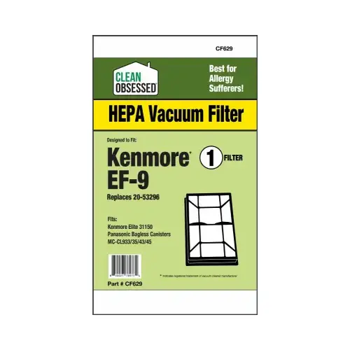 Kenmore Vacuum Cleaner Filter, EF-9 HEPA, 1-Pk.