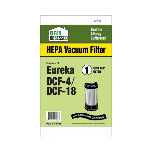 Eureka Vacuum Cleaner Filter, DCF4/18 HEPA, 1-Pk.