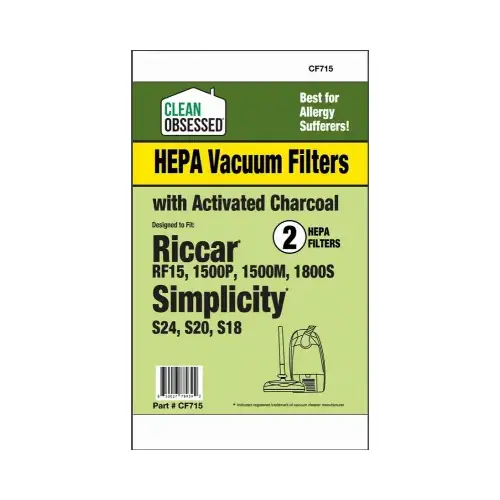 Riccar HEPA Vacuum Cleaner Filter, 1-Pk.