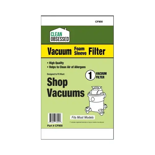 Shop Vac Foam Vacuum Cleaner Filter, 1-Pk. Shop Vac Foam Vacuum Cleaner Filter, 1-Pk.