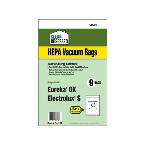 Electrolux Vacuum Cleaner Filters, Style S / OX HEPA, 9-Pk. Electrolux Vacuum Cleaner Filters, Style S / OX HEPA, 9-Pk.