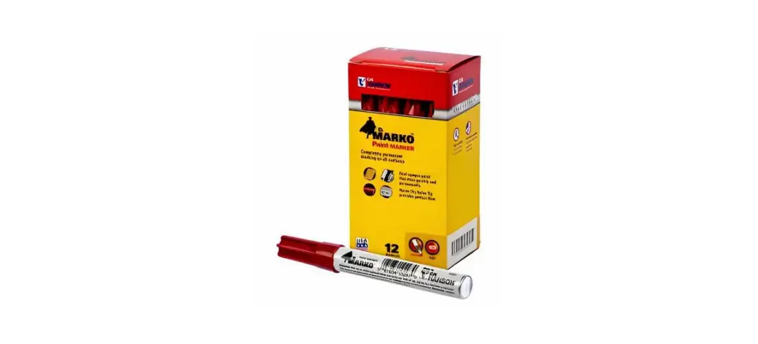 C.H Hanson 10297 El Marko Permanent Red Paint Marker Buy Now