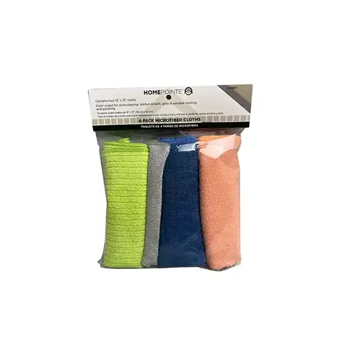 Microfiber Cleaning Cloths, 13 x 15 In - pack of 4