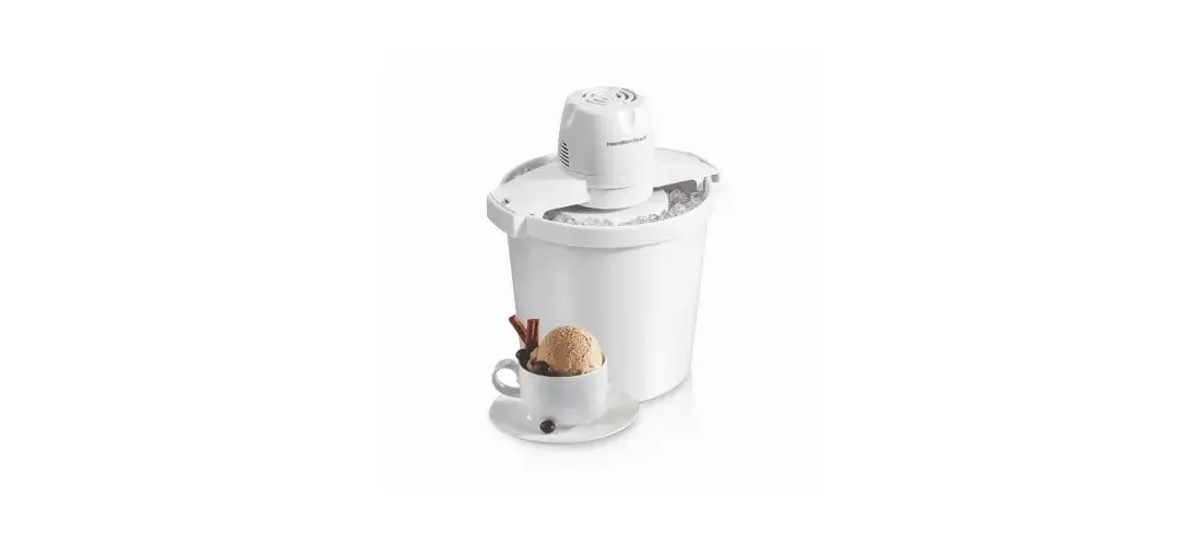HAMILTON BEACH 68330N Ice Cream Maker White 4 qt 15.3