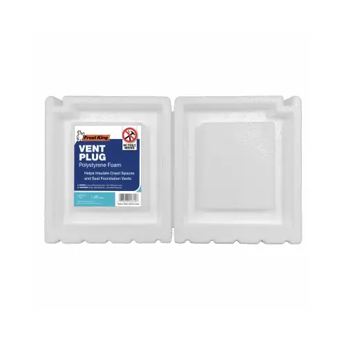 Foundation Vent 7.75" H X 6.5" W White Polystyrene White