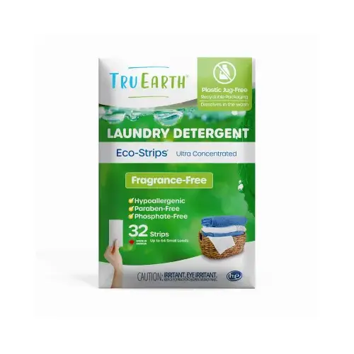 Laundry Detergent Eco-Strips, Fragrance-free, 32-Ct.