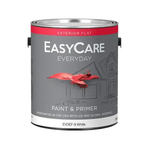 Everyday Exterior Latex Paint, Flat, White, Gallon Everyday Exterior Latex Paint, Flat, White, Gallon
