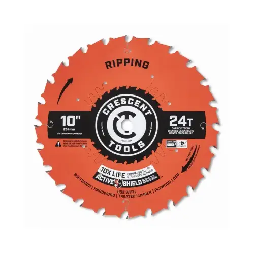 Ripping Circular Saw Blade, 24-Tooth, 10 In. Ripping Circular Saw Blade, 24-Tooth, 10 In.