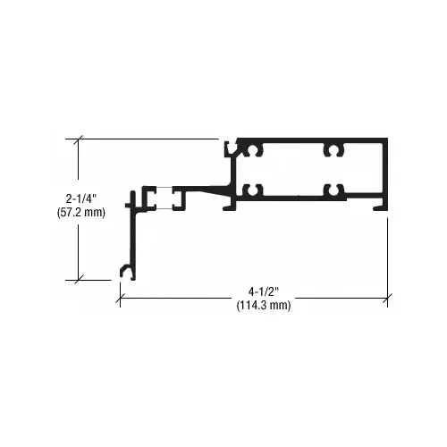 Horizontal Mullion 2-1/2" x 4-1/2", Thermally Improved, Custom Paint- 24'-2" Horizontal Mullion 2-1/2" x 4-1/2", Thermally Improved, Custom Paint- 24'-2"