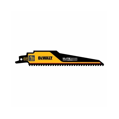 Elite Carbide Tip Reciprocating Saw Blade, Demolition, 6-TPI, 6 In. Elite Carbide Tip Reciprocating Saw Blade, Demolition, 6-TPI, 6 In.