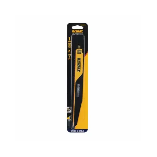 Elite Carbide Tip Reciprocating Saw Blade, Demolition, 6-TPI, 9 In. Elite Carbide Tip Reciprocating Saw Blade, Demolition, 6-TPI, 9 In.