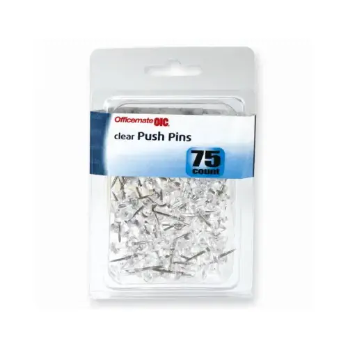 Push Pins, Clear - pack of 75 Push Pins, Clear - pack of 75