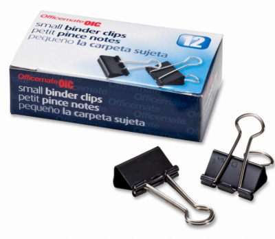 VICTOR 99020 Binder Clips, Small, 12-Pk.