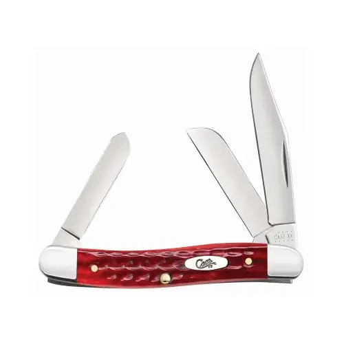 Pocket Worn Old Red Bone Corn Cob Jig Medium Stockman Knife Pocket Worn Old Red Bone Corn Cob Jig Medium Stockman Knife