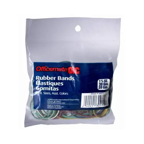Rubber Bands, Assorted Sizes & Colors, 1.375 oz. Rubber Bands, Assorted Sizes & Colors, 1.375 oz.