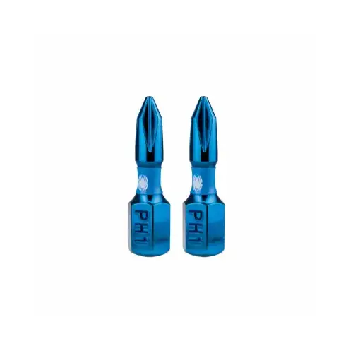 PH1 Phillips Impact Driver Bits, 1 In., 2-Pk. PH1 Phillips Impact Driver Bits, 1 In., 2-Pk.
