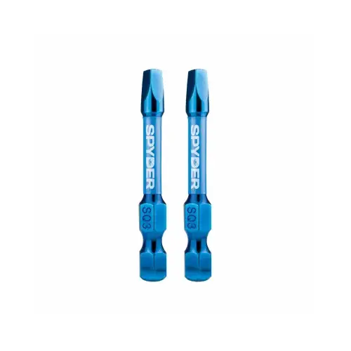 SQ3 Square Impact Driver Bits, 2 In., 2-Pk. SQ3 Square Impact Driver Bits, 2 In., 2-Pk.