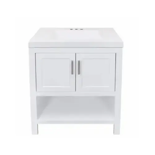 Serenity Bathroom Vanity, White, 30 In.