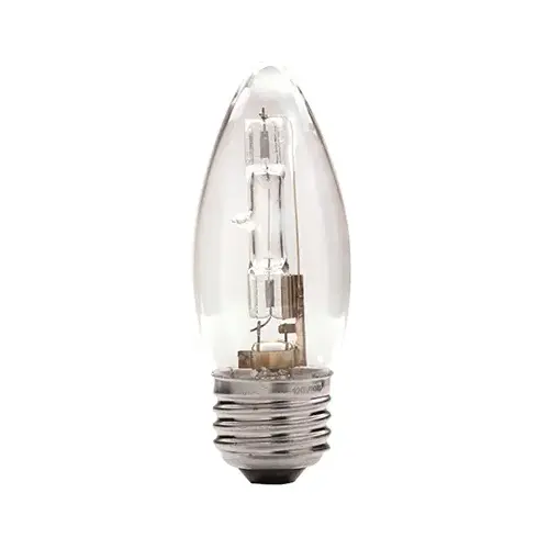 Halogen Bulb, Chandelier, B11, Clear, 43-Watts Pair