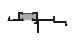 CRL-U.S. Aluminum BT84711 Door Stop Insert, Thermally Improved, Clear Anodized Class 1 - 21'-2" Stock Length