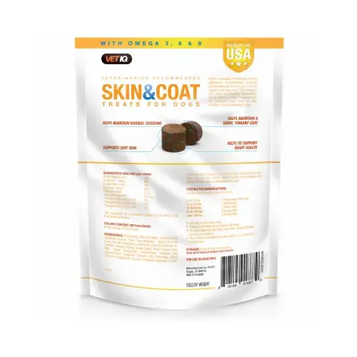 Skin & Coat Dog Soft Chew Treats, Hickory Smoke Flavored, 90 Count, 11.1-oz. Skin & Coat Dog Soft Chew Treats, Hickory Smoke Flavored, 90 Count, 11.1-oz.