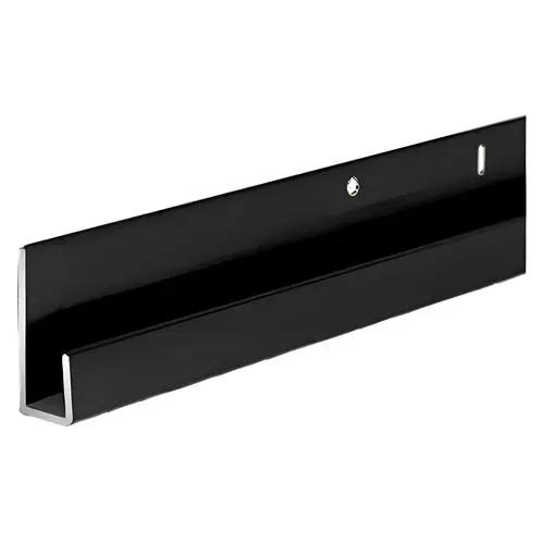 Matte Black 1/4" Standard Aluminum J-Channel 144" Stock Length