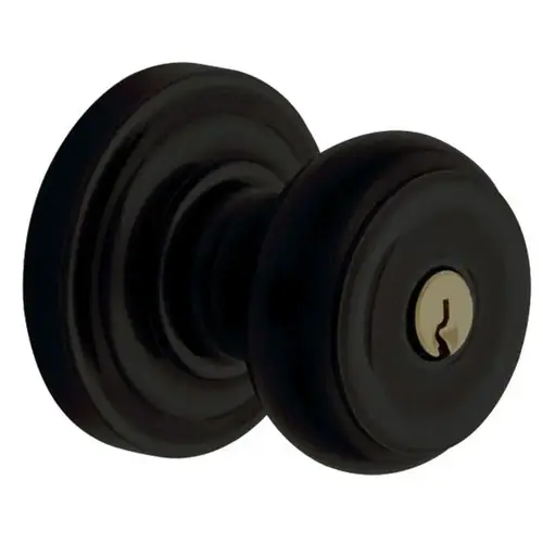 5213 Colonial Knob Standard Keyed Entry Satin Black Finish 5213 Colonial Knob Standard Keyed Entry Satin Black Finish