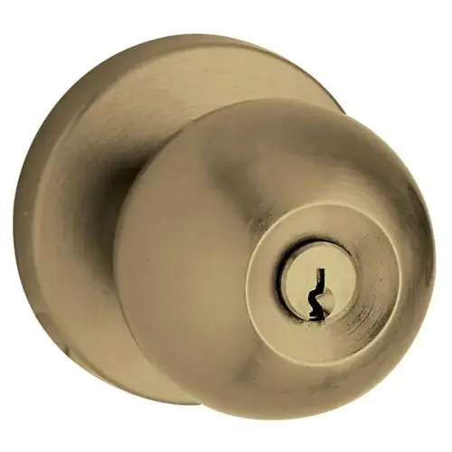 5218 Contemporary Knob Standard Keyed Entry Antique Brass Finish 5218 Contemporary Knob Standard Keyed Entry Antique Brass Finish