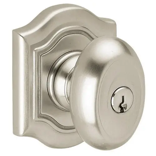 5241 Thick Door Bethpage Knob Standard Keyed Entry Lifetime Satin Nickel Finish 5241 Thick Door Bethpage Knob Standard Keyed Entry Lifetime Satin Nickel Finish