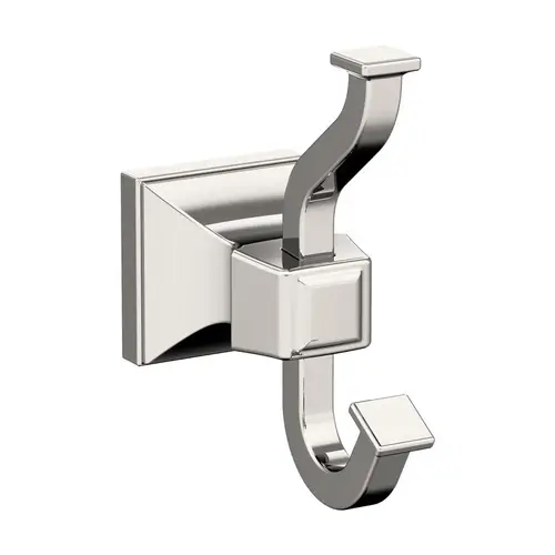 Mulholland Double Prong Robe Hook Polished Nickel Mulholland Double Prong Robe Hook Polished Nickel