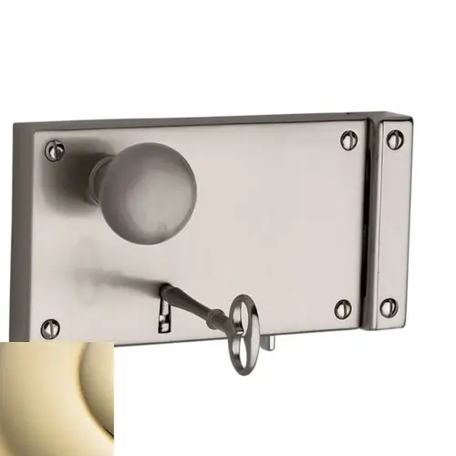 Right Hand 7" Horizontal Entry Rim Lock Lifetime Brass Finish Right Hand 7" Horizontal Entry Rim Lock Lifetime Brass Finish