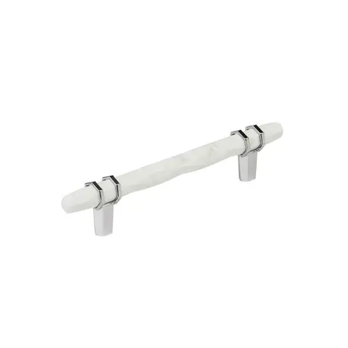 Carrione Cabinet Pull Marble White/Polished Chrome Carrione Cabinet Pull Marble White/Polished Chrome
