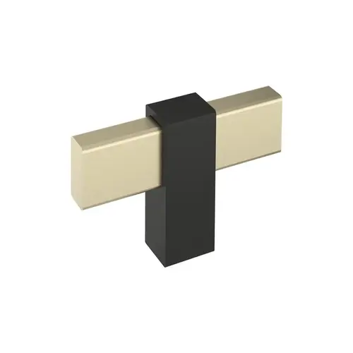 Mulino Series Golden Champagne/Matte Black 2-3/8 in (60 mm) L x 1/2 in (13 mm) W Knob Mulino Series Golden Champagne/Matte Black 2-3/8 in (60 mm) L x 1/2 in (13 mm) W Knob