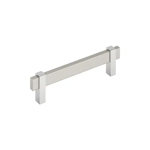 Mulino Series 5-1/16 in (128 mm) Center to Center Satin Nickel/Polished Chrome Pull Mulino Series 5-1/16 in (128 mm) Center to Center Satin Nickel/Polished Chrome Pull