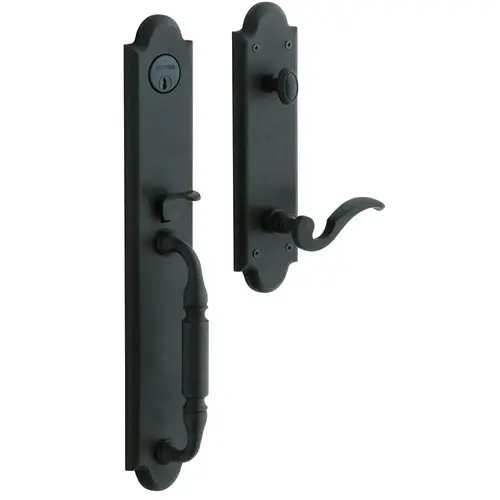 Left Hand Lever Entry Devonshire Emergency Egress Handleset Distressed Oil Rubbed Bronze Finish Left Hand Lever Entry Devonshire Emergency Egress Handleset Distressed Oil Rubbed Bronze Finish