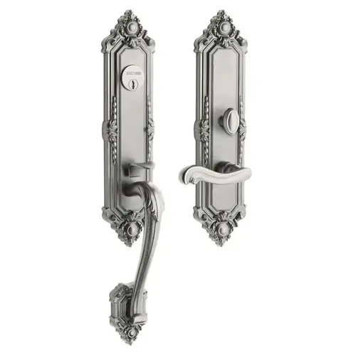 Right Hand Kensington Single Cylinder Entry Mortise Trim Lifetime Satin Nickel Finish Right Hand Kensington Single Cylinder Entry Mortise Trim Lifetime Satin Nickel Finish