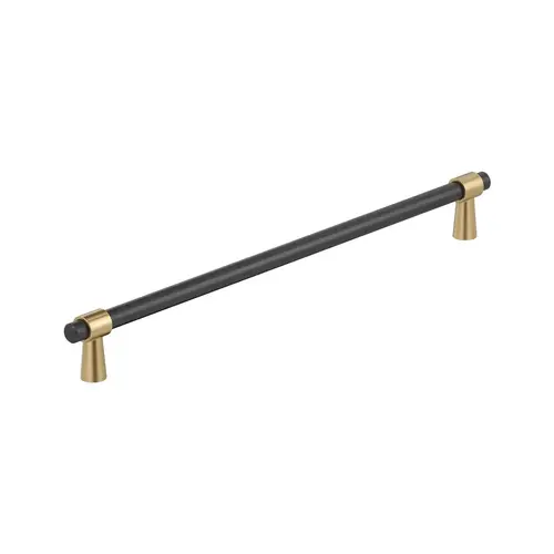Mergence 12-5/8" Center to Center Cabinet Pull Matte Black Pull with Champagne Bronze Finish Mergence 12-5/8" Center to Center Cabinet Pull Matte Black Pull with Champagne Bronze Finish