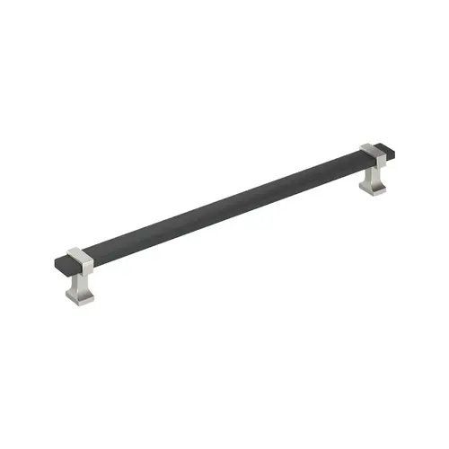 Overton Series 5-1/16 in (128 mm) Center to Center Matte Black/Satin Nickel Pull Overton Series 5-1/16 in (128 mm) Center to Center Matte Black/Satin Nickel Pull