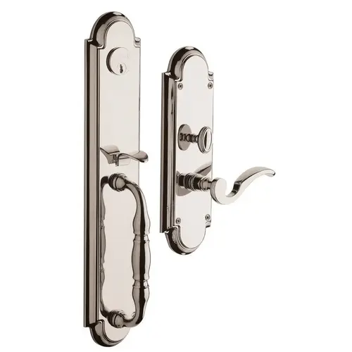 Left Hand Hamilton Single Cylinder Entry Mortise Trim Lifetime Bright Nickel Finish Left Hand Hamilton Single Cylinder Entry Mortise Trim Lifetime Bright Nickel Finish