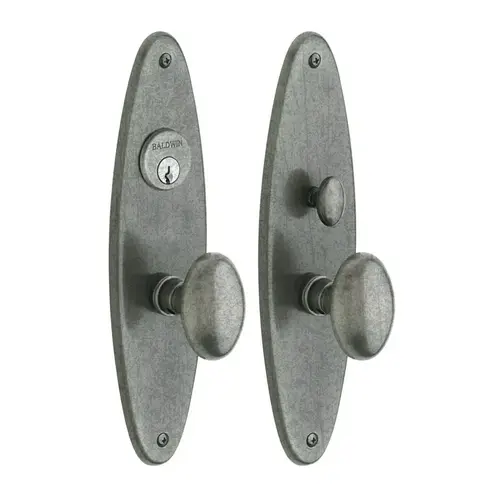 Wilmington Full Dummy Mortise Trim Distressed Antique Nickel Finish Wilmington Full Dummy Mortise Trim Distressed Antique Nickel Finish