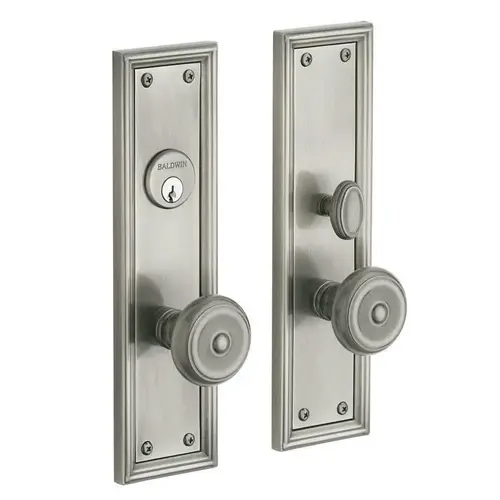 Nashville Full Dummy Mortise Trim Lifetime Satin Nickel Finish Nashville Full Dummy Mortise Trim Lifetime Satin Nickel Finish