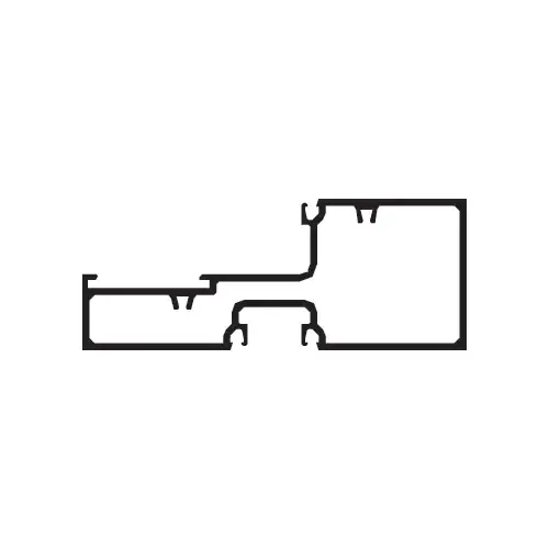Intermediate Horizontal Mullion, Clear Anodized - 24'-2" Stock Length Intermediate Horizontal Mullion, Clear Anodized - 24'-2" Stock Length