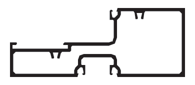CRL-U.S. Aluminum JH46311 Intermediate Horizontal Mullion, Clear Anodized - 24'-2" Stock Length