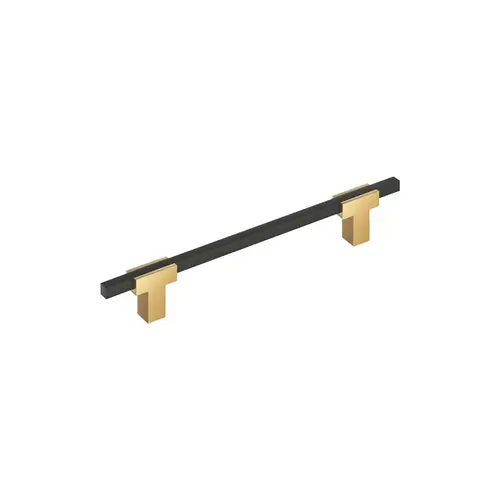 Amerock Urbanite Series 6-5/16 in (160 mm) Center to Center Champagne Bronze/Matte Black Pull Amerock Urbanite Series 6-5/16 in (160 mm) Center to Center Champagne Bronze/Matte Black Pull