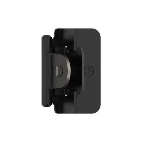 Double Demountable 1/2 Inch (13Mm) Overlay Cabinet Hinge Flat Black