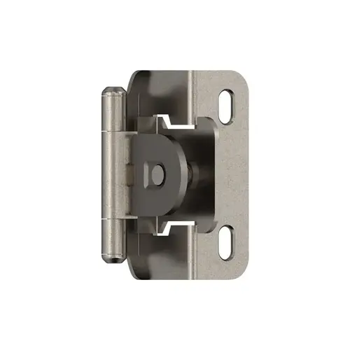 Single Demountable Partial Wrap 1/2 Inch (13Mm) Overlay Cabinet Hinge Nickel Single Demountable Partial Wrap 1/2 Inch (13Mm) Overlay Cabinet Hinge Nickel