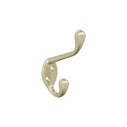 4-7/16" x 4-7/16" Noble Double Prong Decorative Wall Hook, Golden Champagne 4-7/16" x 4-7/16" Noble Double Prong Decorative Wall Hook, Golden Champagne