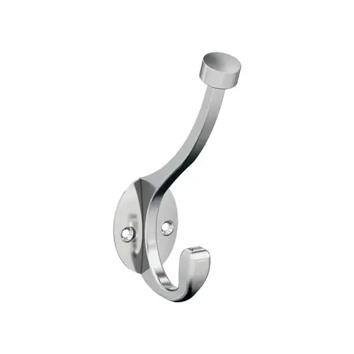 5-1/2" x 5-1/2" Adare Double Prong Decorative Wall Hook, Polished Chrome Finish 5-1/2" x 5-1/2" Adare Double Prong Decorative Wall Hook, Polished Chrome Finish