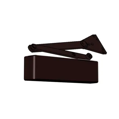 Surface Mount Cast Iron Door Closer Adjustable 1-6 with Heavy Duty Parallel Arm Dark Bronze Finish