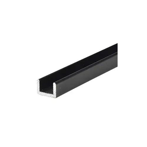 Matte Black Frameless Shower Door Aluminum Regular U-Channel for 3/8" Thick Glass - 95" Stock Length Matte Black Frameless Shower Door Aluminum Regular U-Channel for 3/8" Thick Glass - 95" Stock Length
